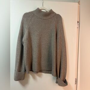 Reformation Garrett Oversized Cashmere Turtleneck Size L Oatmeal color